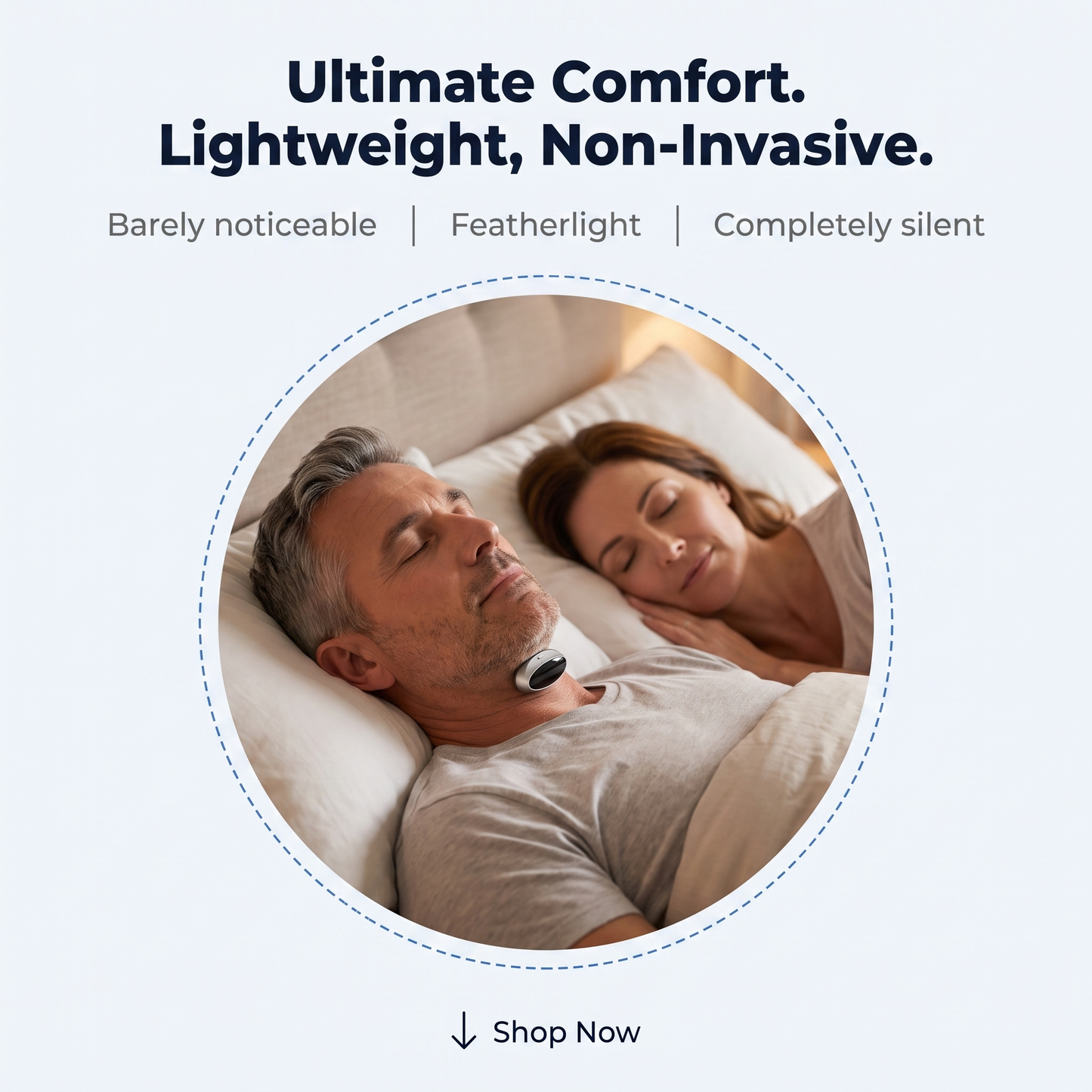 Aequo — Anti-Snoring Device, No Mask or Mouthpiece